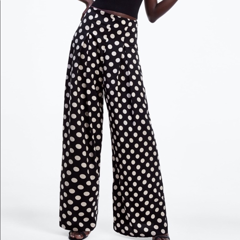 Zara High Waisted Polka Dot Pant - FW 19 (Disco)